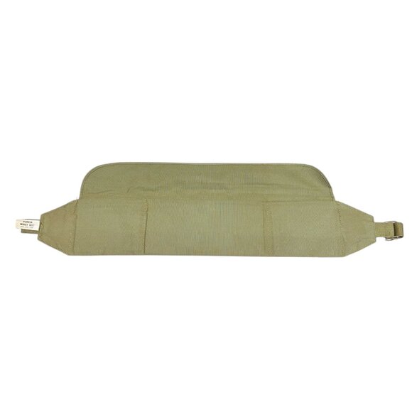 Vintage US Military Pioneer Money Belt Leather Back WWII Green Pockets Straps - Picture 1 of 8